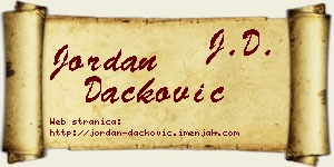 Jordan Dačković vizit kartica
